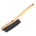 Scratch Brush with Long Handle, Carbon, 3 x 19 Rows