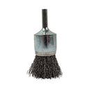 End Brush, Coarse Crimped Wire, 1" x .012" x 1/4" Rounded Shank
