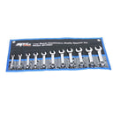 11PC METRIC STUBBY QUAD DRIVE COMBINATION WRENCH SET 15° offset