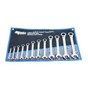12PC SAE QUAD DRIVE GEAR DRIVE WRENCH SET - 0° OFFSET