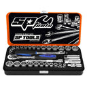 32PC 3/8" DRIVE 12PT METRIC/SAE SOCKET SET