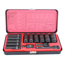14PC 1/2" DRIVE 6PT SAE DEEP IMPACT SOCKET SET