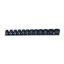13PC 1/2" DRIVE 6PT METRIC STUBBY IMPACT SOCKET RAIL