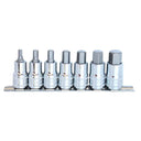 7PC 1/2" DRIVE METRIC HEX BIT SOCKET RAIL