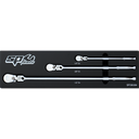 3PC SP90 EXTRA-LONG FLEX-HEAD RATCHET SET w/ EVA FOAM - 1/4" / 3/8" / 1/2"