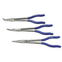 3PC 11" NEEDLE NOSE PLIER SET - 0° / 45° / 90°