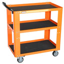 3 SHELF PROFESSIONAL ROLL CART - ORANGE