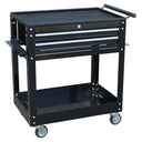 2 DRAWER ROLL CART - BLACK