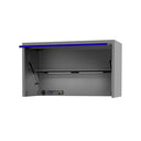 59" SUMO TRADE Power Hutch Light Grey w/ Chrome Trim