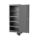 59" / 73" SUMO TRADE Power Locker with Sliding Drawers Light Grey w/ Chrome Trim