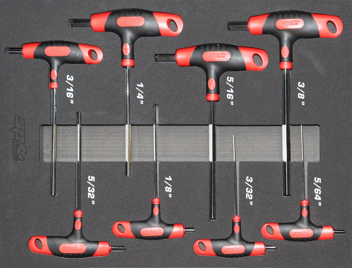 Assortment of 214 Tools for Universal Use in Eva Foam Trays