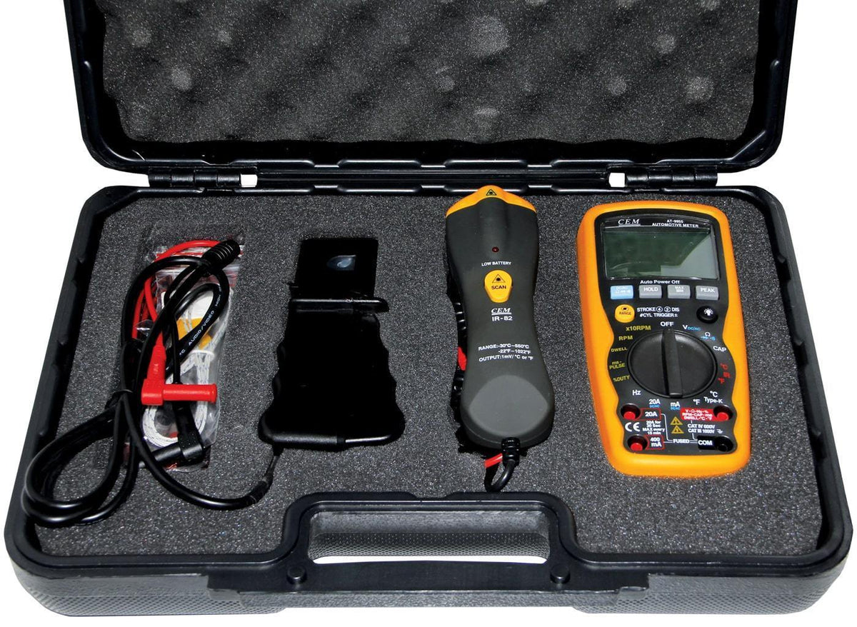 Digital Automotive Multimeter with IR Thermometer Adapter
