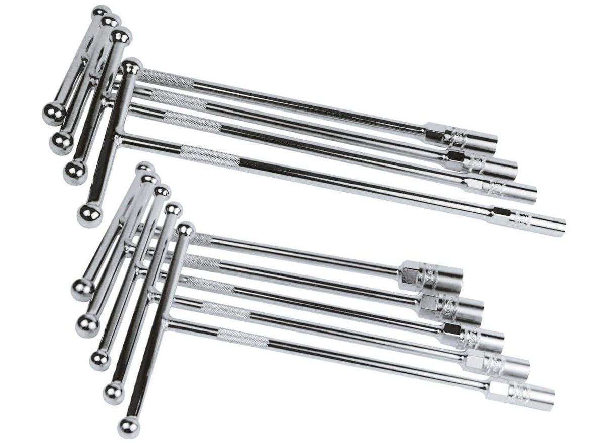 SOCKET SET 9PCE T-HANDLE WITH BALL END