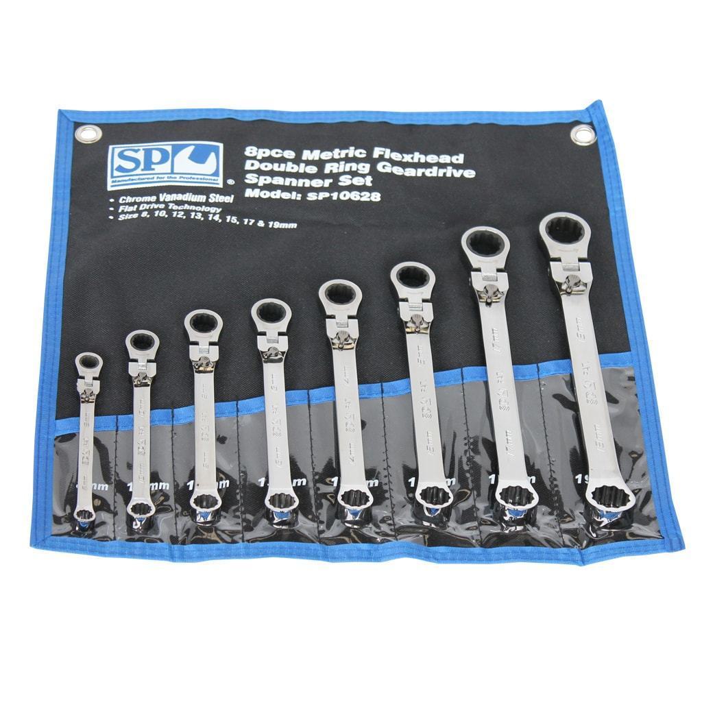 8-PC. SAE Locking Flexible-Head Ratcheting Wrench Set - SRWLF28PTA
