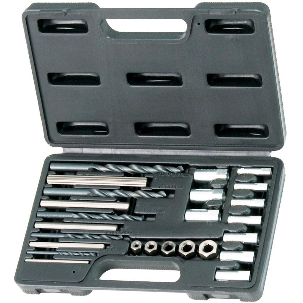 25PC SCREW EXTRACTOR DRILL AND GUIDE SET