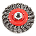 Wire Wheel, Knotted, 4 in x .020 in x 5/8 in-11 Arbor