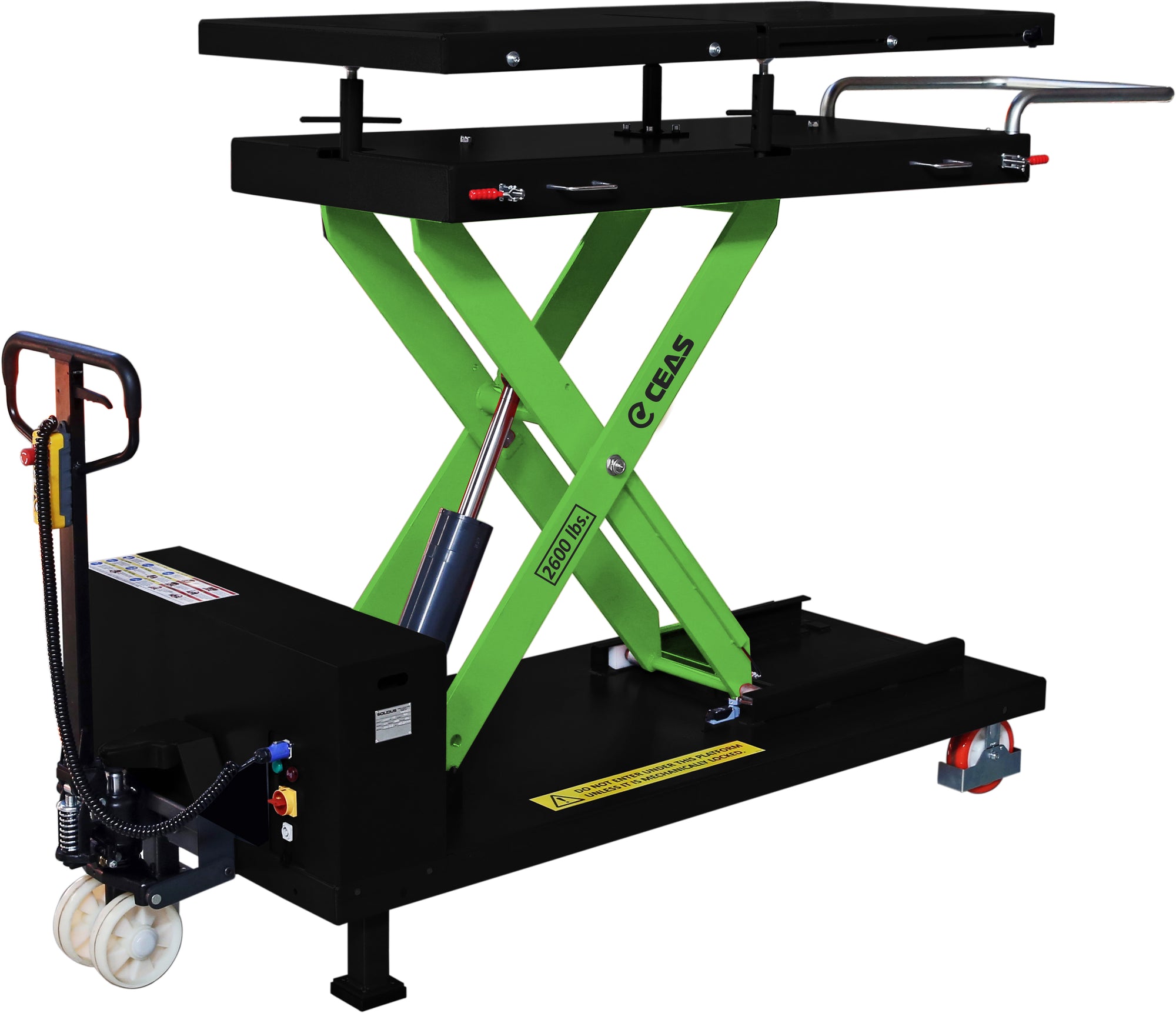 CEAS 2,640 lb. Lifting Table, Electric/Hydraulic w/ Adapters