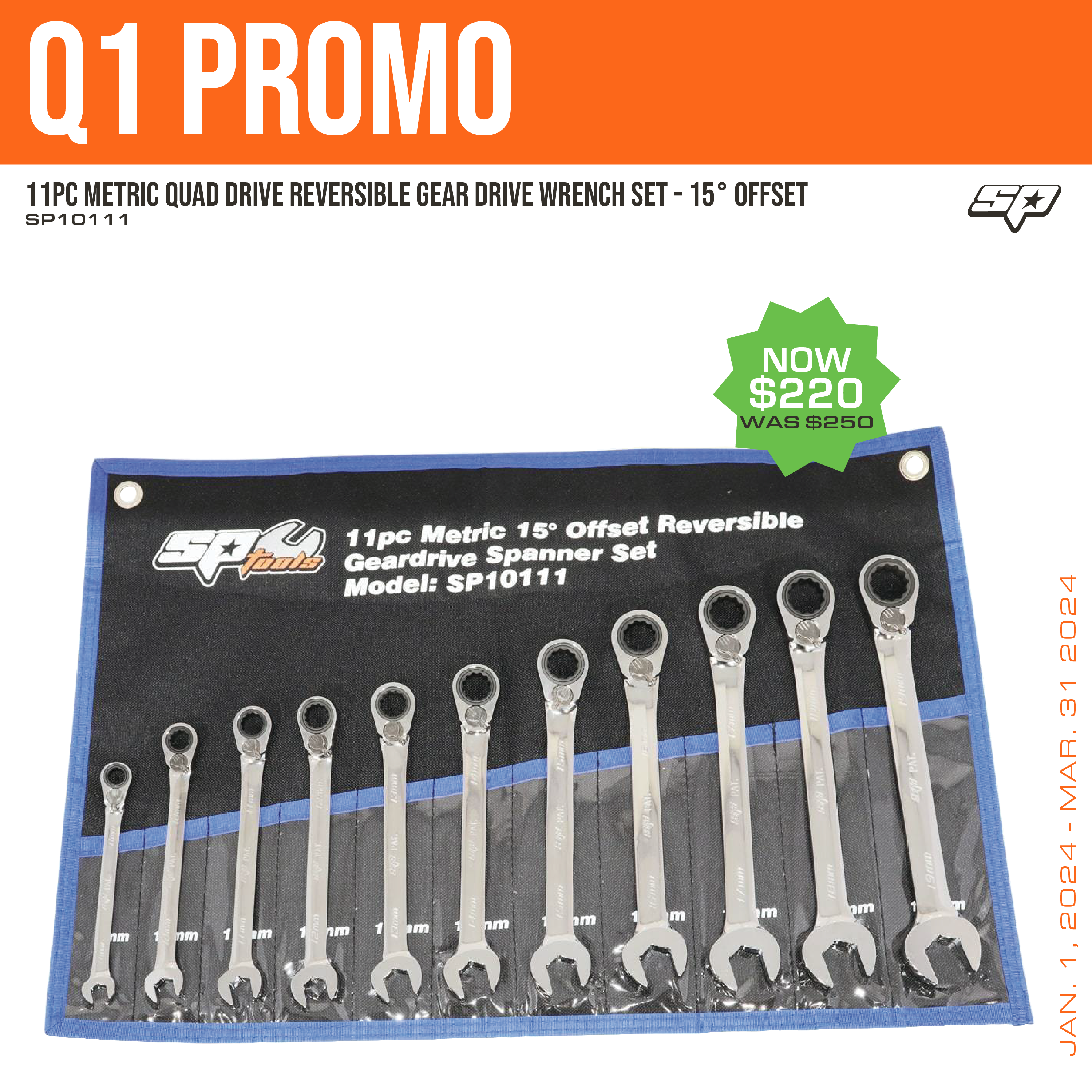 SET OF 11 OFFSET TORX KEY WRENCHES WITH DISPLAY BETA TOOLS 97TTX/SP11