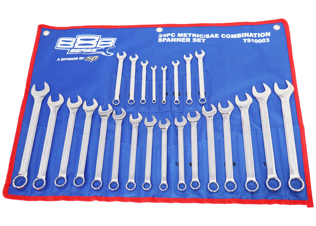 24PC 888 SERIES METRIC/SAE COMBINATION WRENCH SET