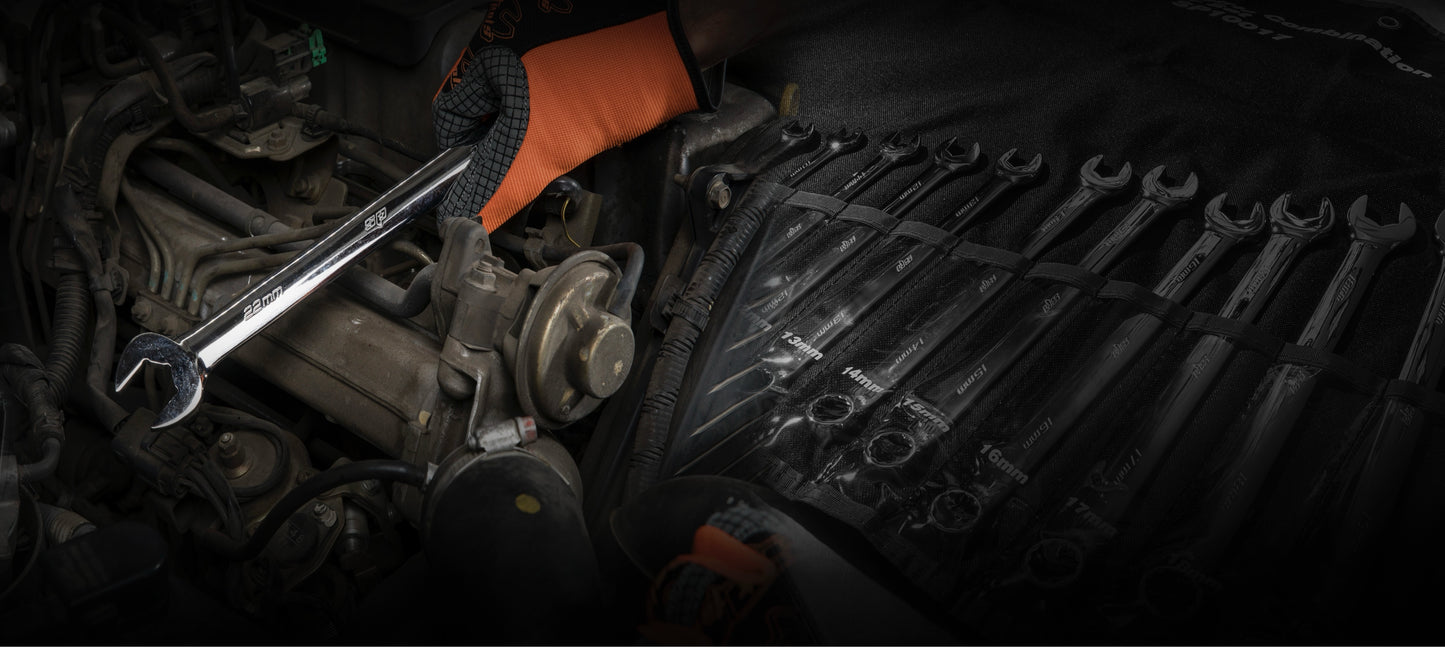 17PC METRIC QUAD DRIVE COMBINATION WRENCH SET