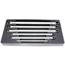 6PC 12PT METRIC FLAT DRIVE DOUBLE BOX WRENCH SET - 0° OFFSET