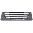 4PC 12PT SAE FLAT DRIVE DOUBLE BOX WRENCH SET - 0° OFFSET