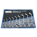 9PC METRIC FLAT DRIVE DOUBLE BOX WRENCH SET - 75° OFFSET