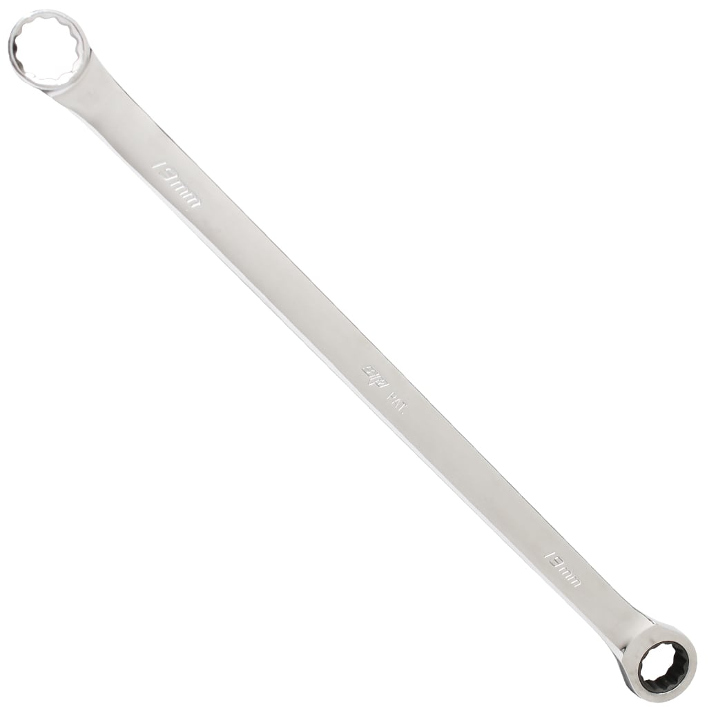METRIC EXTRA-LONG FLAT DRIVE° GEAR DRIVE DOUBLE BOX WRENCH - 0° OFFSET