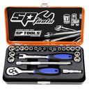 23PC 1/4" DRIVE 6PT METRIC/SAE SOCKET SET