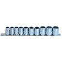 10PC 3/8" DRIVE 6PT METRIC SOCKET RAIL