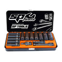 15PC 1/2" DRIVE 6PT METRIC DEEP IMPACT SOCKET SET