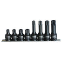 8PC 1/2" DRIVE TRIPLE SQUARE IMPACT SOCKET RAIL