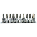 10PC 3/8" DRIVE METRIC/SAE HEX BIT SOCKET RAIL