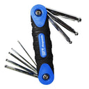 8PC SAE FOLDING MAGNETIC BALL DRIVE HEX KEY SET