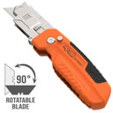Utility Knife - Folding Lock-back - 90 DEG Rotatable Blade