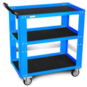 3 SHELF PROFESSIONAL ROLL CART - BLUE