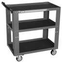 3 SHELF PROFESSIONAL ROLL CART - GRAY