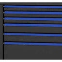59" 13 Drawer Double Bank Toolbox Black w/ Red Trim