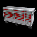 73" 21 Drawer SUMO TRADE Triple Bank Toolbox Light Grey w/ Black Trim