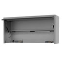73" SUMO TRADE Power Hutch Light Grey w/ Blue Trim