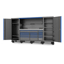 128" USA SUMO SERIES COMPLETE WORKSTATION - LETHAL GRAY w/ BLUE TRIM