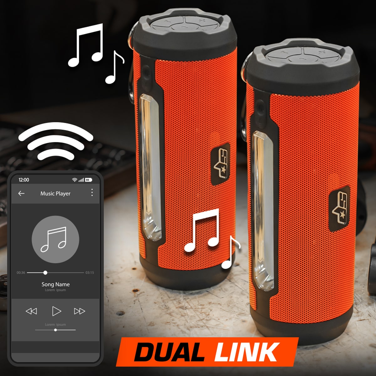 COB WORKLIGHT WITH SPEAKER
