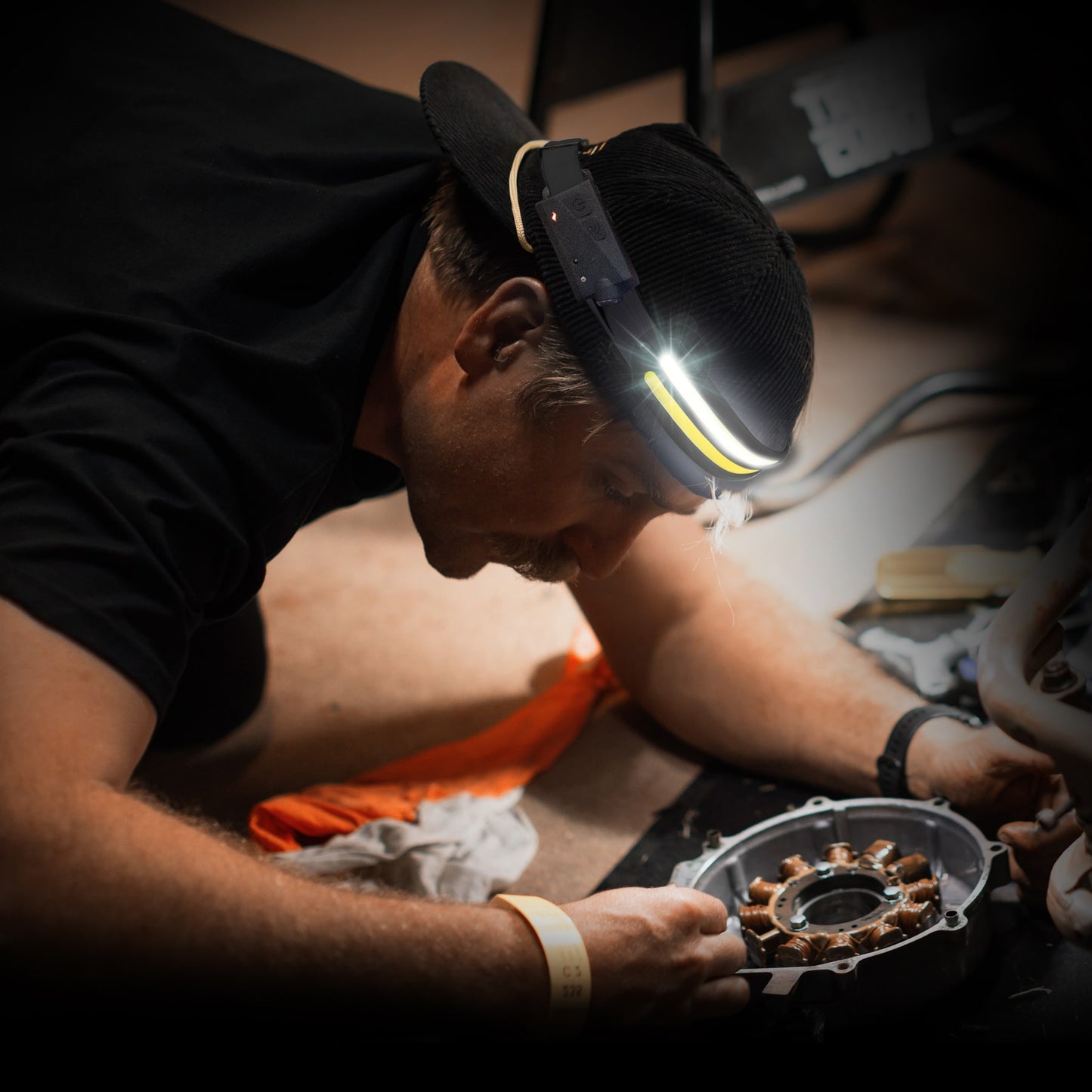 RECHARGABLE DOUBLE STRIP HEADLAMP