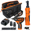 12V CORDLESS WRENCH/RATCHET SET WITH BAG