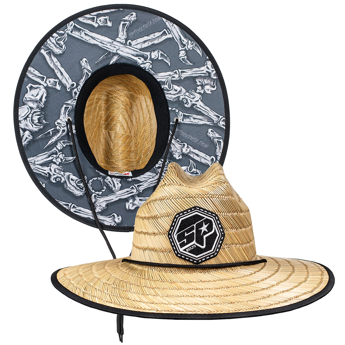 Bad To The Bone Straw Hat - Gray