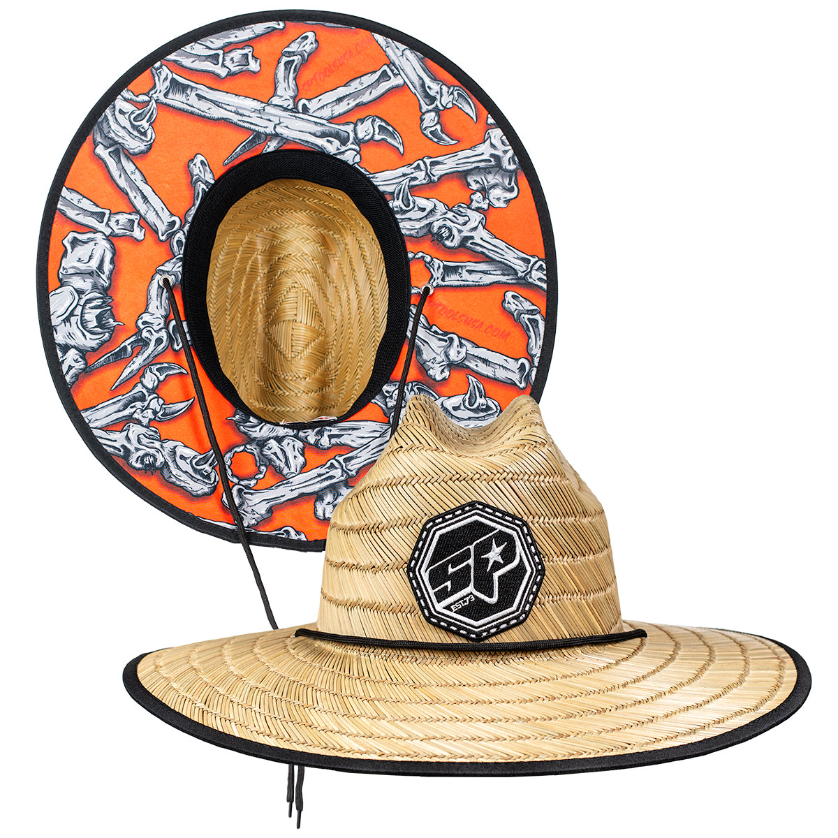 Bad To The Bone Straw Hat - Orange